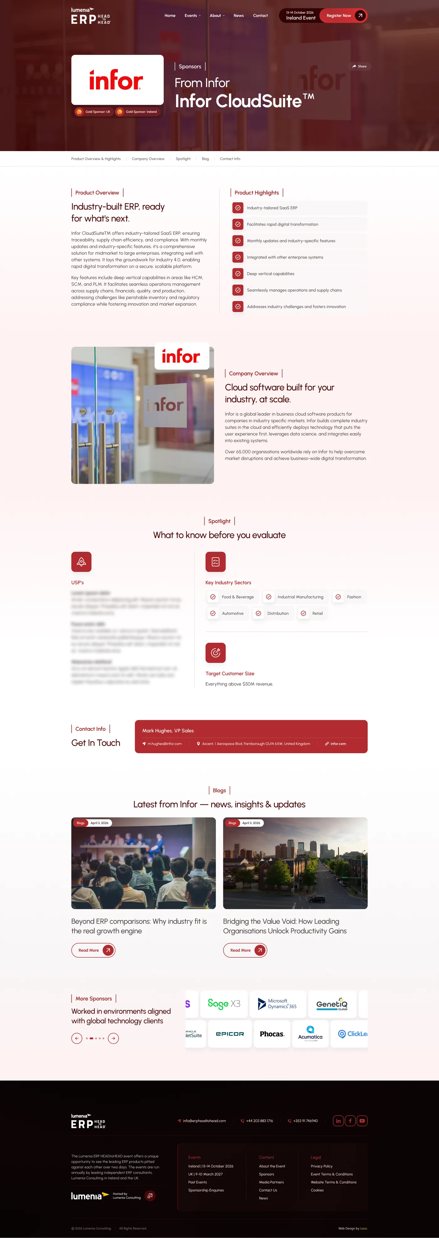 A single sponsor profile