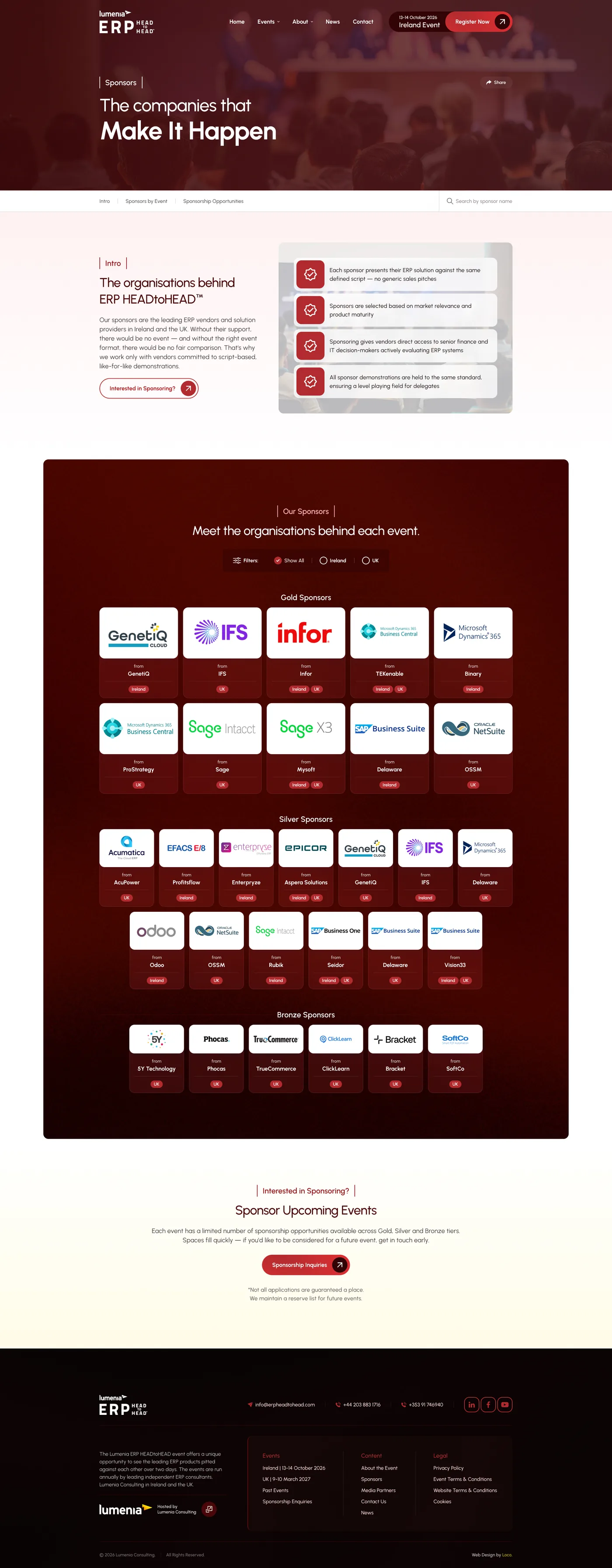 Sponsors grouped by tier