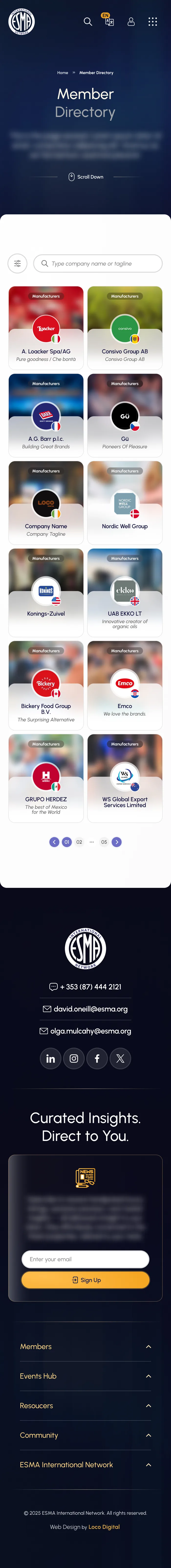 Member Directory, on a phone
