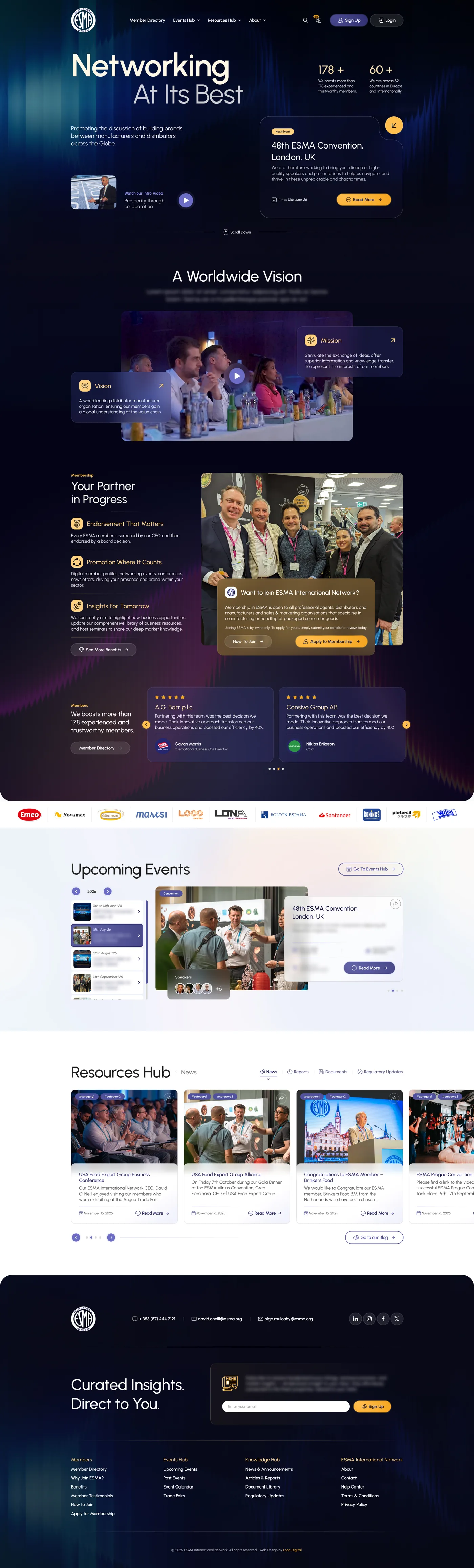 ESMA website home page