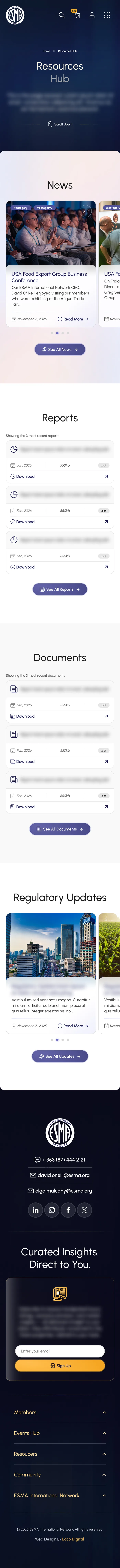 Resources Hub, on a phone