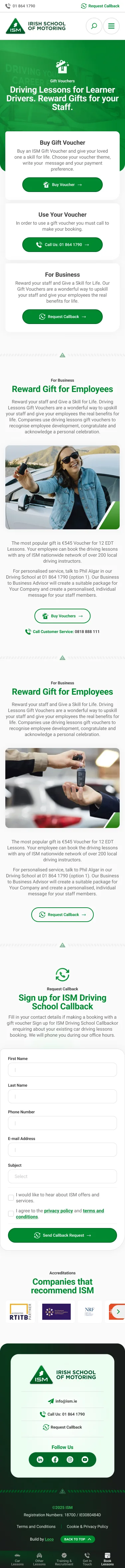 Gift vouchers, on a phone