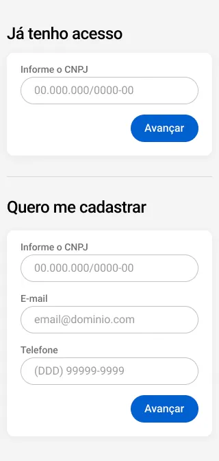 Login, on a phone