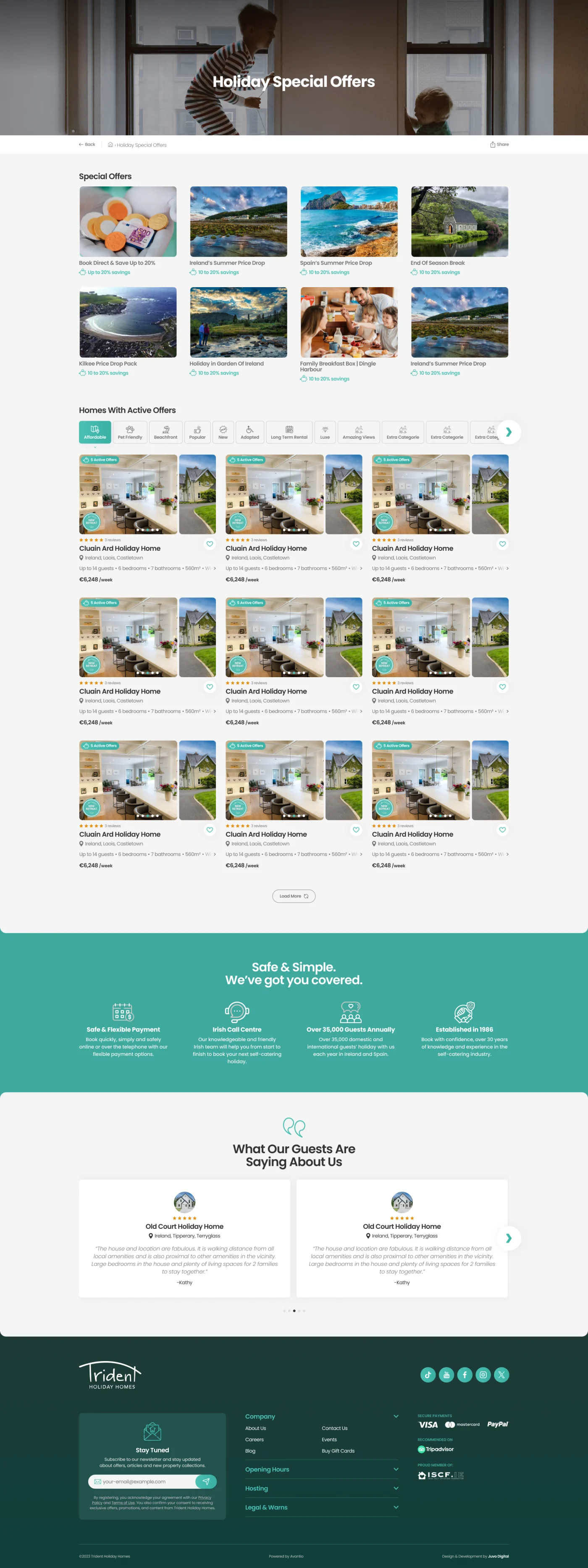 Holiday Special Offers: every offer, and the houses with one